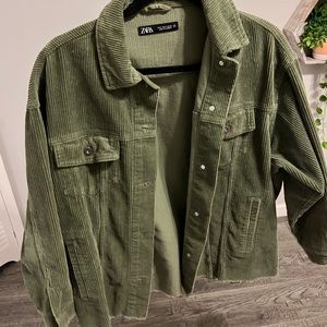Zara corduroy button up jacket